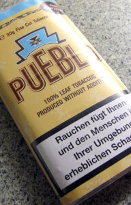 Die Gratispackung Pueblo-Tabak ohne Zusätze