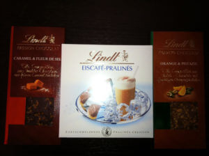 Die Entschädigung von Lindt: Eiscafe-Pralines und zwei mal Lindt Passion Chocolat