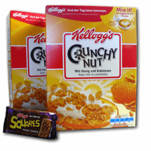 Kellogg's Crunchy Nut und Kellogg's Squares