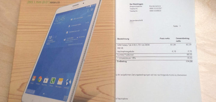 Das Galaxy Tab 4.0 LTE+ aus dem Telekom-Aktion
