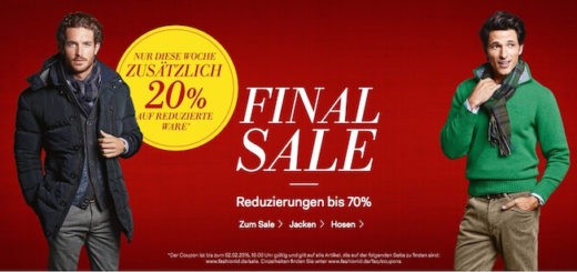 Peek & Cloppenburg Fashion ID Sale mit 20% extra Rabatt